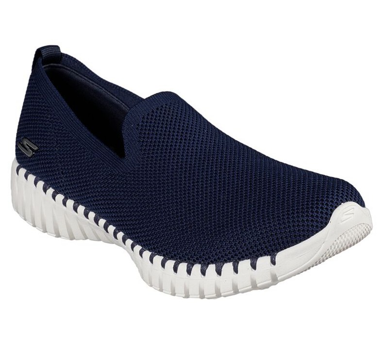 Skechers Dam Marinblå/Vita Slip On - Gowalk Smart - Believe - Sverige (SIDVQ-3048)